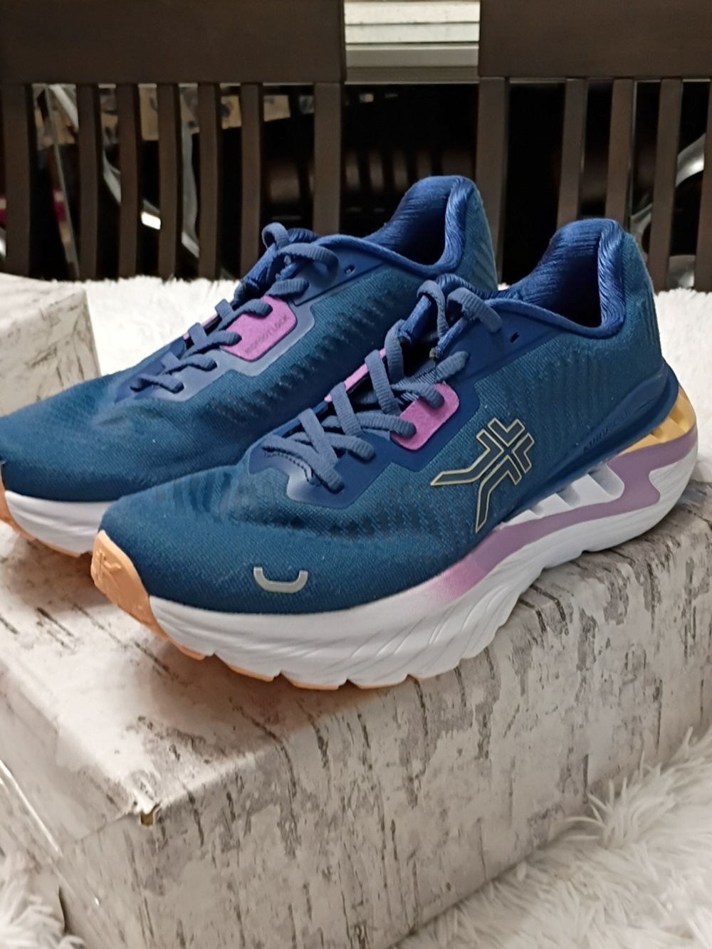 KURU Cloud+ Triple Max Ion Blue & Purple Running Plantar Fascitis Sneakers 9M - Picture 6 of 14